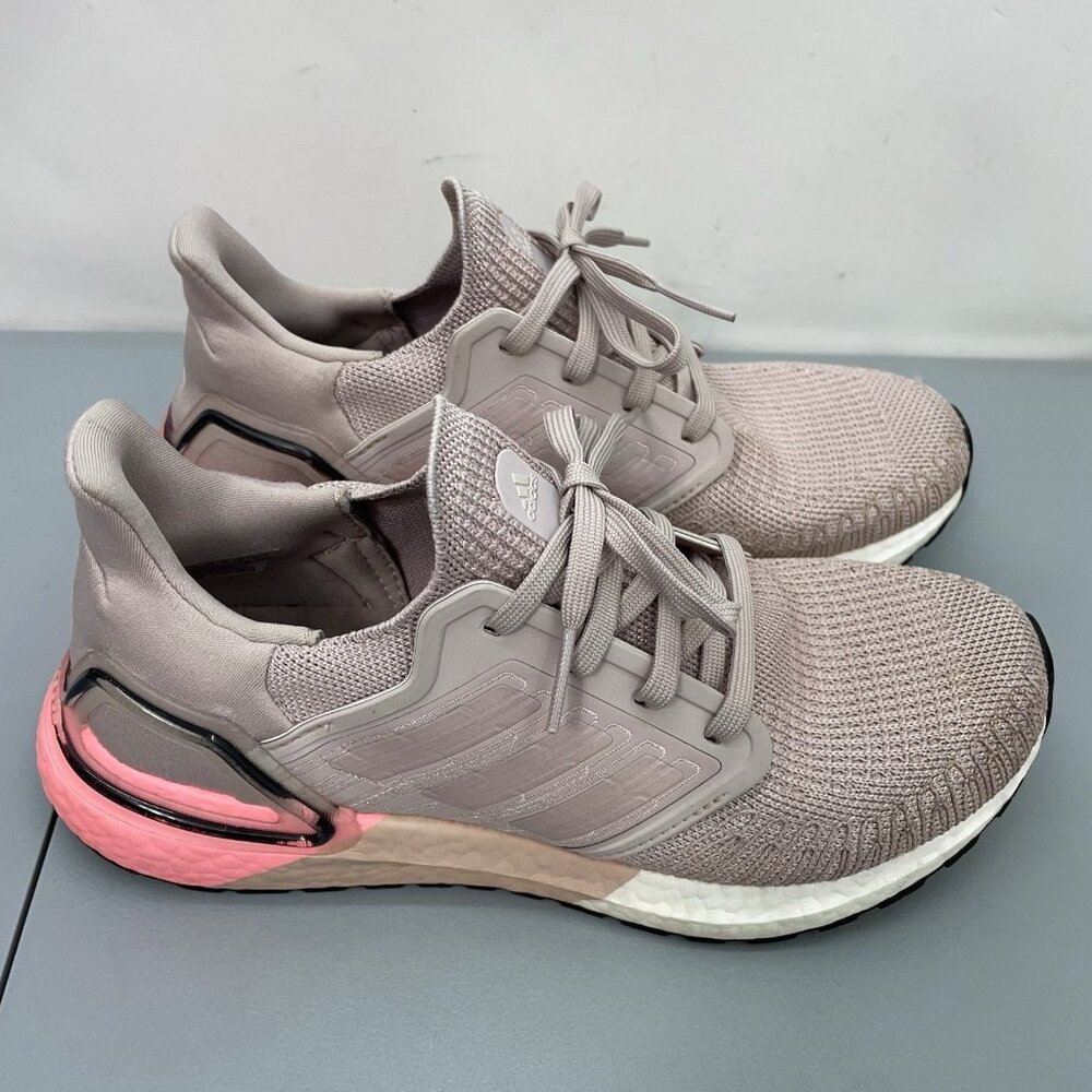 Adidas UltraBoost 20 Sneakers Shoes Running Training Athletic Mauve Pink Women 8 - Picture 2 of 13